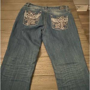 Love Nation Flared Blue Jeans